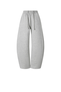 Unisex Fall Streetwear Curved Scimitar Wide‑Leg Sweatpants
