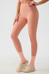 Women Free Size Nude Hip Lifting Shaping Fitness 9/10 Yoga Pants
