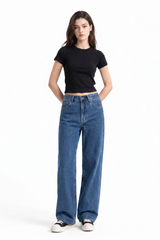 Women's Fall High Waist Soft Straight Leg Jeans
