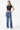 Women's Classic Blue Washed Mid Waist Straight Leg Jeans