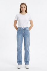 Women's Fall Classic Diagonal Seam Straight Leg Jeans