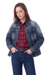 Women's Vintage Wash Relaxed Denim Jacket