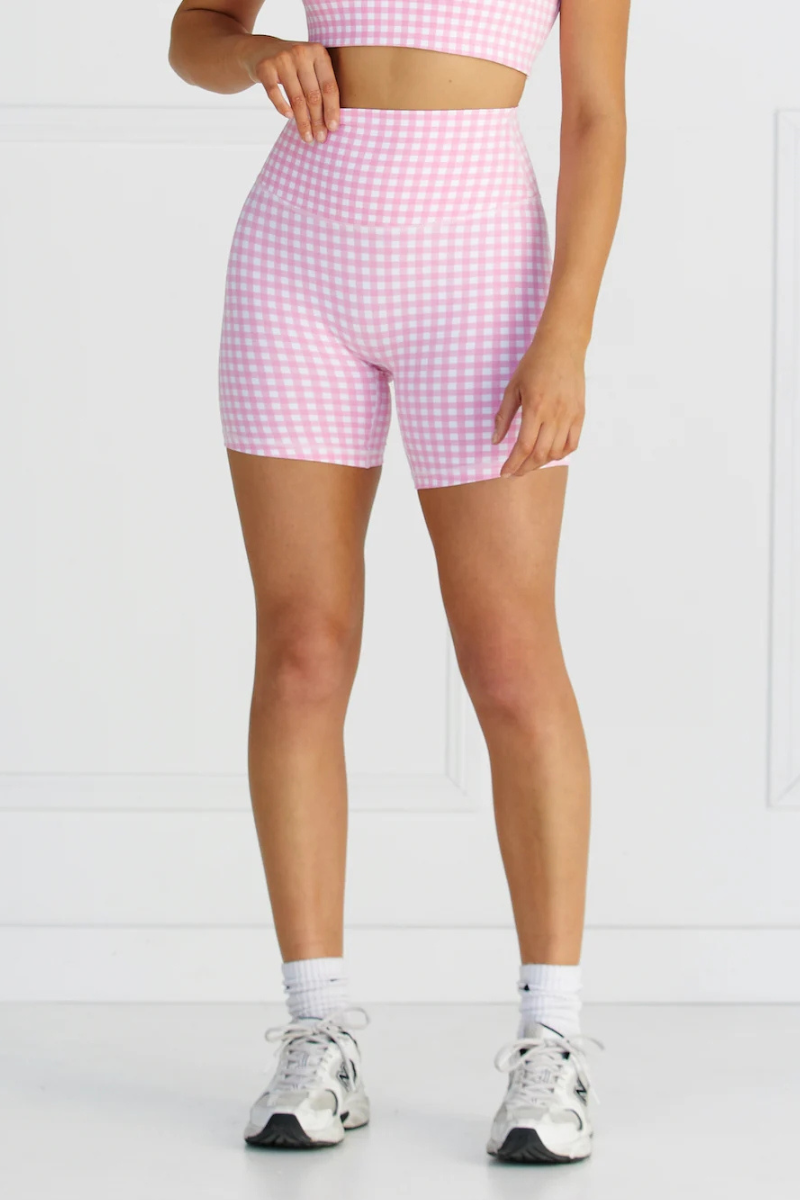 Women's Plaid Print Athletic Shorts