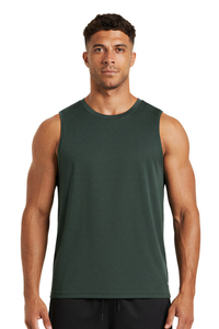 Men's Stretch  Crew Neck Athletic Sleeveless Tank Top