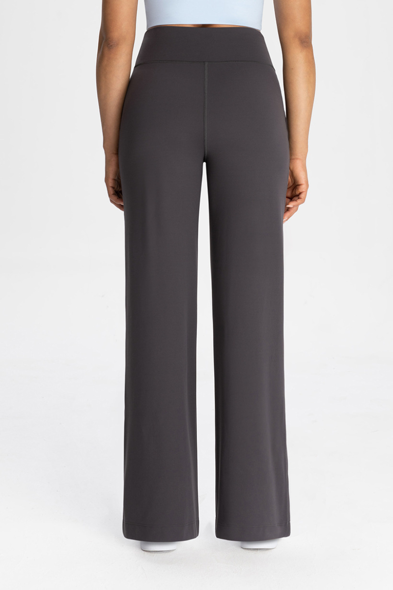 Slouchy drawstring athletic straight-leg pants