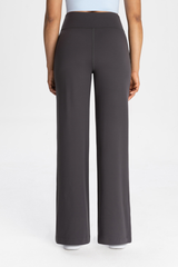 Slouchy drawstring athletic straight-leg pants