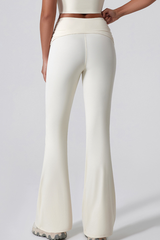 Women's Athletic Twist Front High-Stretch Yoga Flared Pants