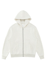Unisex Fall 350G  Fleece Zip Up Relaxed  Solid Jacket