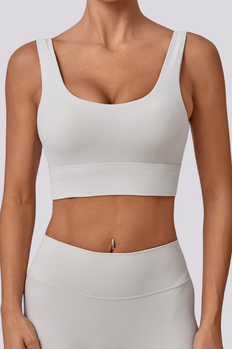 Women's U-neck Wide Straps Backless Sports Yoga Bra