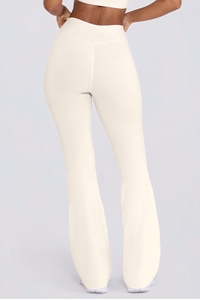 Women's Brushed Pleated Sports Yoga Flared Pants
