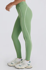 Women's Twist Contrast Line Butt-Lifting Yoga Leggings