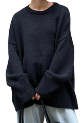 Turtleneck knitted round-necked sweater
