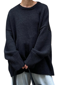 Turtleneck knitted round-necked sweater