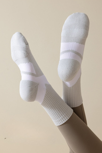 Women's Professional Color Block Sports Yoga Crew Socks