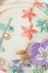 Women's Sexy Embroidered Push Up Wire Triangle Bikini - 3pcs