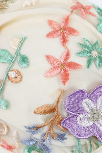 Women's Sexy Embroidered Push Up Wire Triangle Bikini - 3pcs