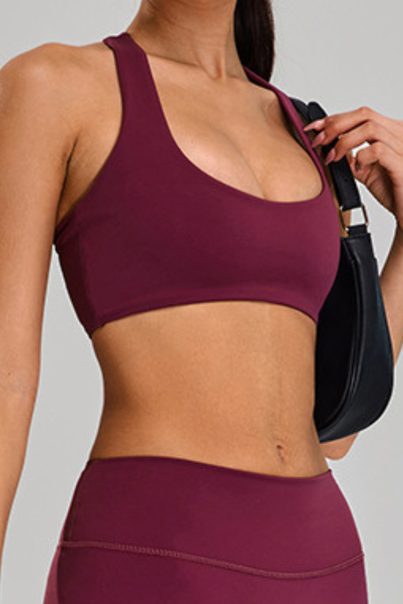 Women’s U-neck Racer-Back Back Beauty Sports Bra