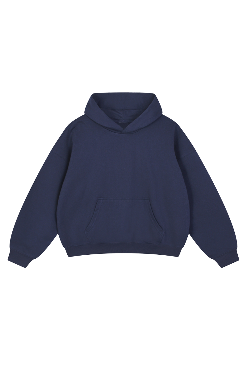 Unisex Fall Fleece Drop Shoulder Pullover Hooded Sweatshirts