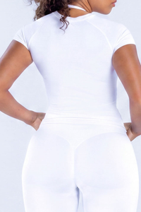 Women’s Seamless Crew Neck High Stretch Yoga Athletic Tee