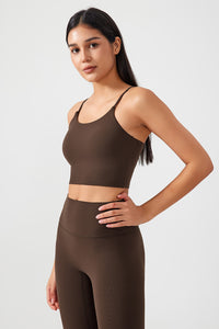Women Gathering Anti-Shock One Cup Back Fitness Yoga Exercise Camisole Top