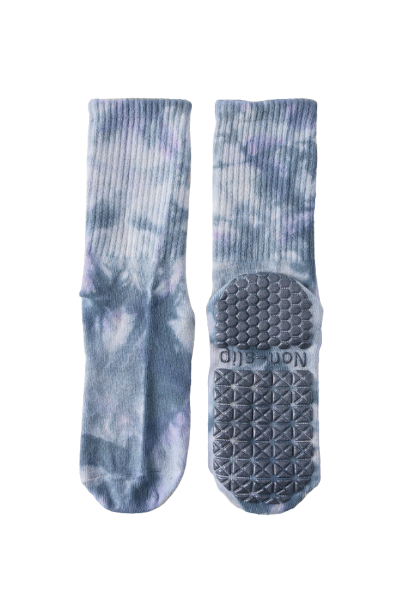 Women's Ombre Gradient Crew Yoga Grip Full-Toe Socks