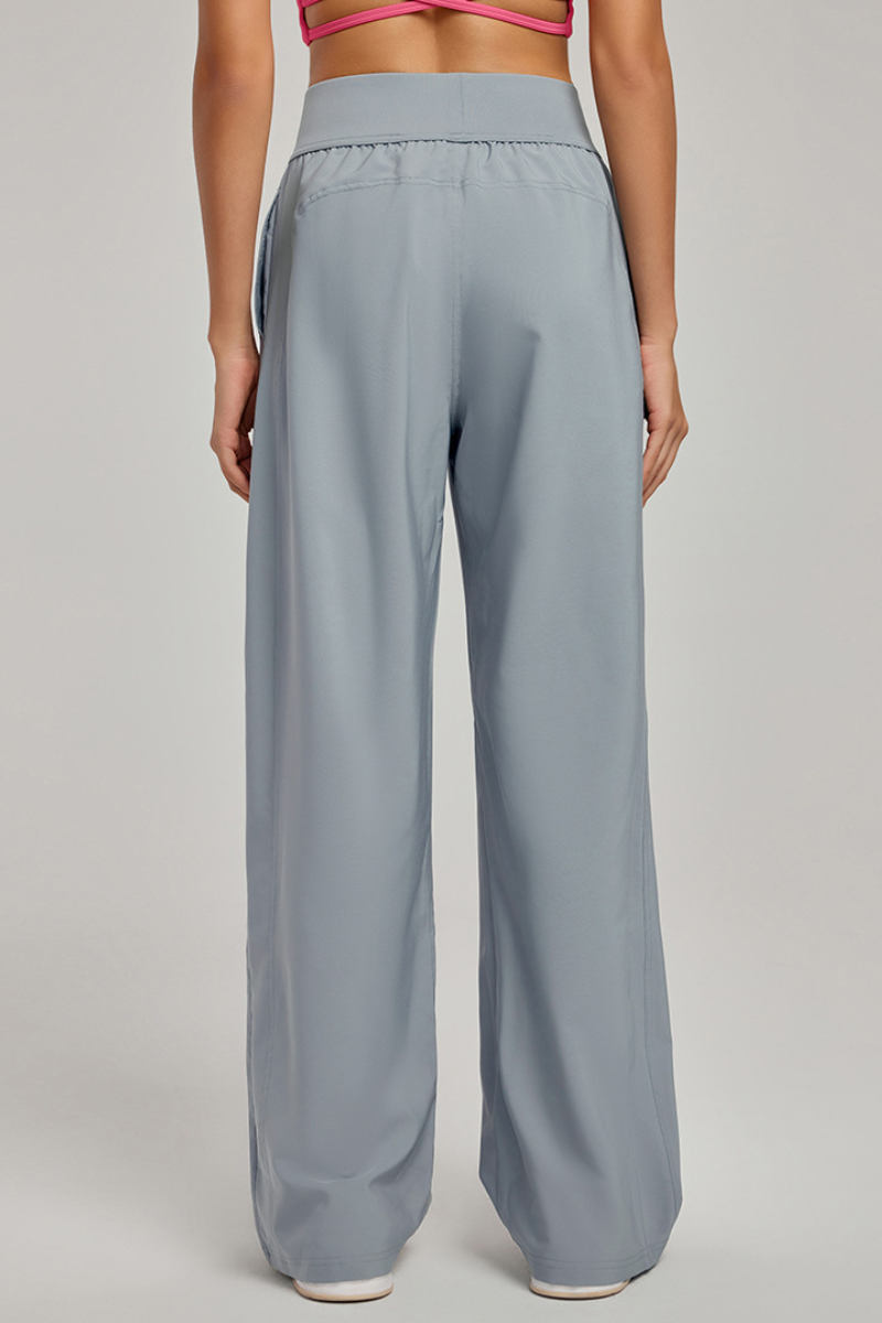 Women's Summer High Waist  Breathable Straight Leg Pants