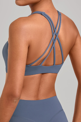Women's Athletic Cross Back Solid Bra