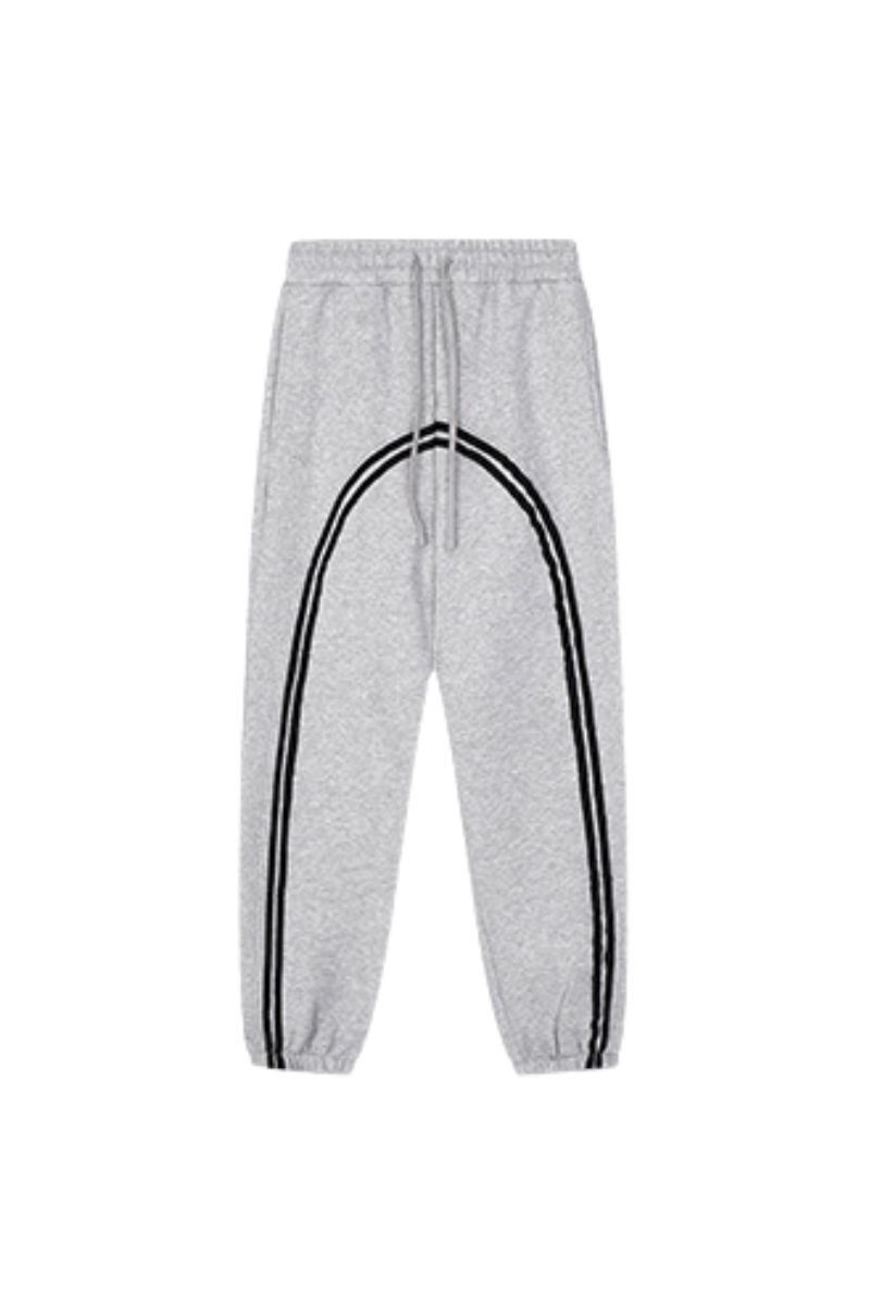 Men's Fall/Winter Retro  Color Block Fleece Lined Jogger