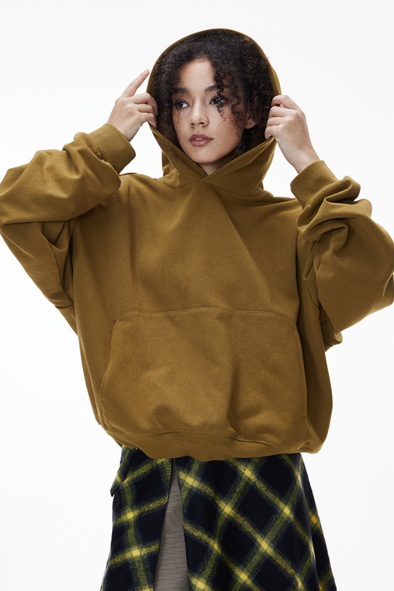 Women's Fall 380G Heavyweight Cropped Drop Shoulder Hoodie