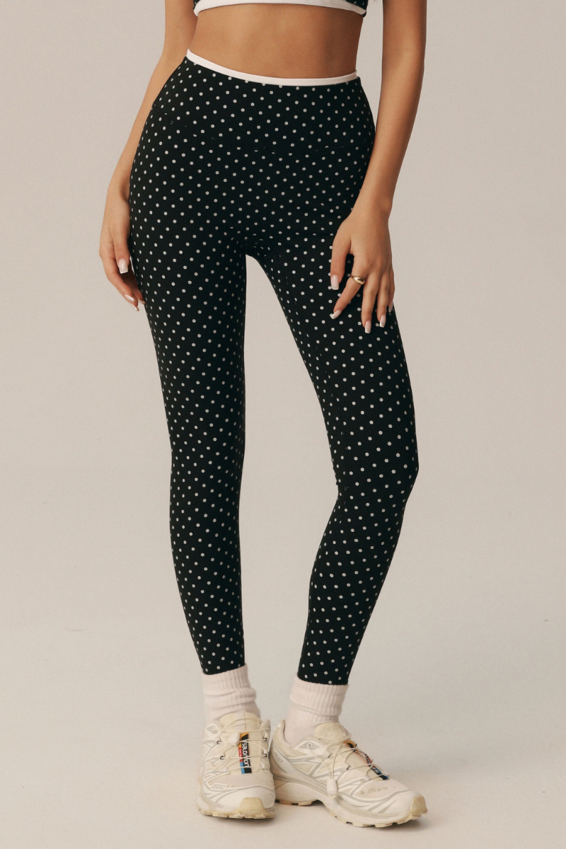 Women's Athletic Polka Dot High Waist Yoga Leggings