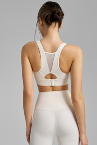 Women's Sets:Mesh Panel Back Bra And High Waist Leggings