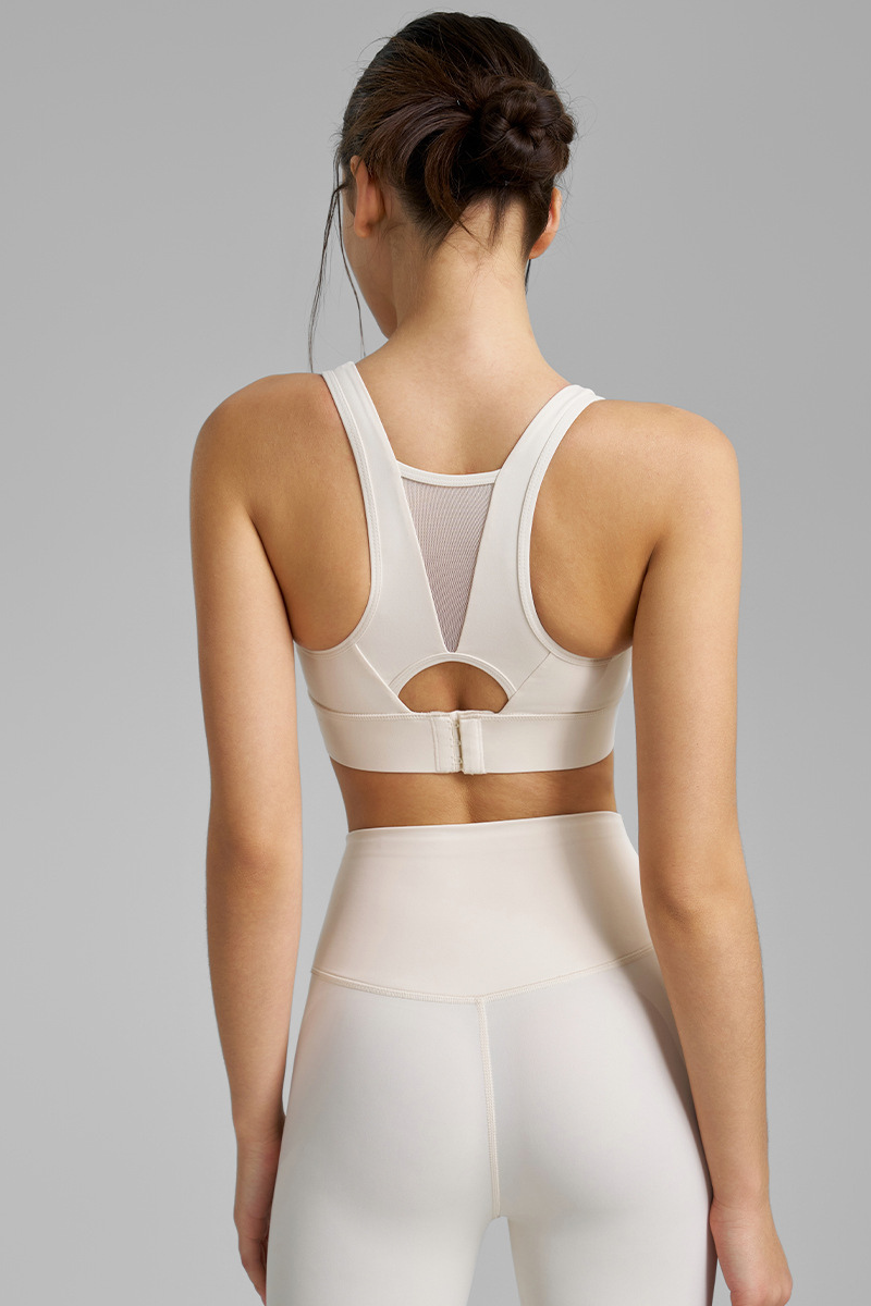 Women's Sets:Mesh Panel Back Bra And High Waist Leggings