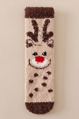 Unisex Christmas Gift Cute Print Holiday Coral Fleece Socks