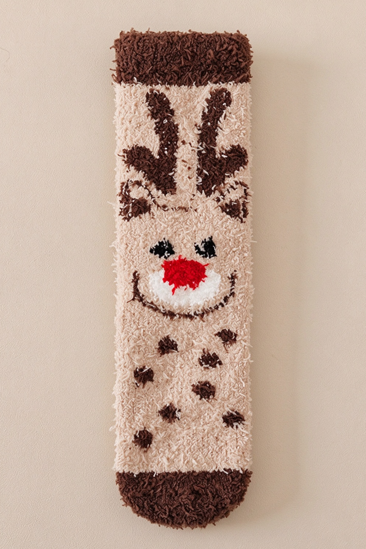 Unisex Christmas Gift Cute Print Holiday Coral Fleece Socks