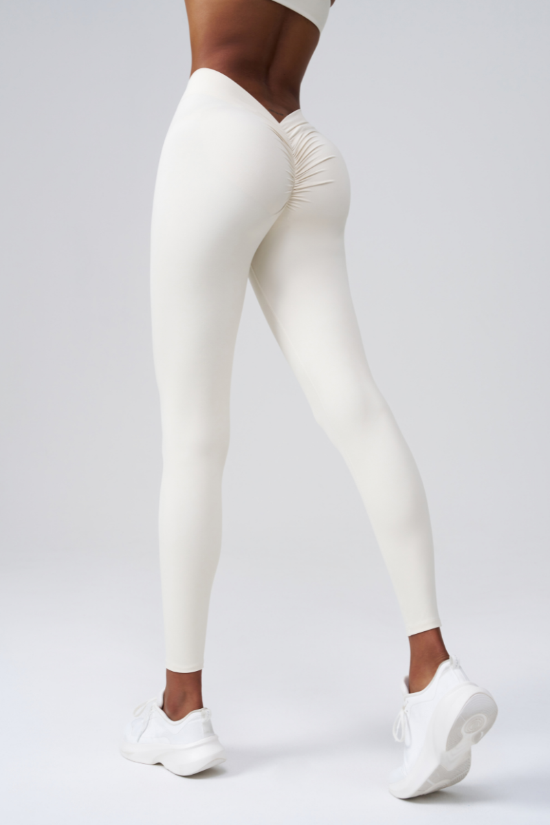 Women’s Pleated Buttocks Lift Sports Leggings