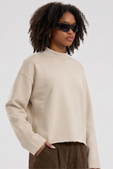 Women's Fall Comfort Colors Style Mock Neck Sweatshirt
