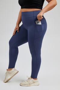 Plus Size Women's Butt-Lifting Pocket Cycling Yoga Leggings
