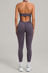 Women's Pleated Buttocks Lift Side Pocket Jumpsuits