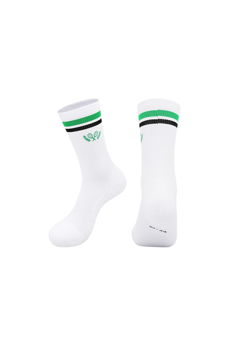 Slip-resistant mid-calf socks.