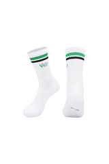 Slip-resistant mid-calf socks.