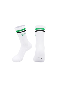 Slip-resistant mid-calf socks.
