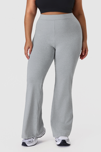 Plus Size Women's Elastic Waist Yoga Flare Pants