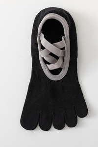Women's Crisscross Strap Toe-Separated Non-Slip Yoga Socks