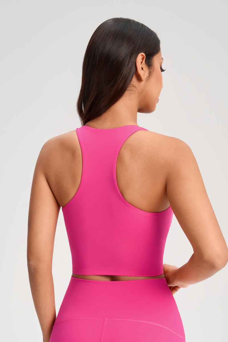 Women's V-Neck Cropped Sports Tank Top