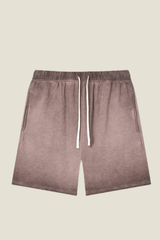 Unisex 320G Cotton Shorts - Washed Ombre Drawstring 5-Inch