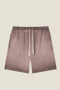 Unisex 320G Cotton Shorts - Washed Ombre Drawstring 5-Inch