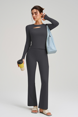 Long-sleeved flared pants set