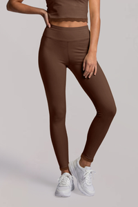 Women’s Athletic High Rise Lace Trim Solid Pilates Leggings