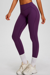 Women's Sports Naked-Feel High-Waisted Pleated Yoga Leggings