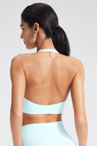 Women's Square Neck Halter Open-Back Yoga Sports Bra